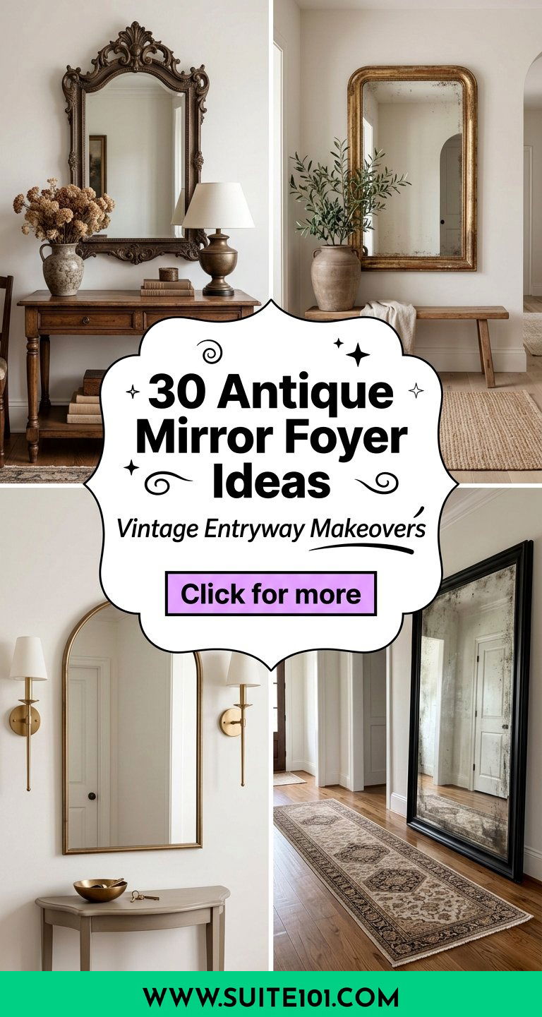 Antique Mirror Foyer Ideas 30 Vintage Entryway Makeovers - Antique Mirror Foyer Ideas: 30 Vintage Entryway Makeovers