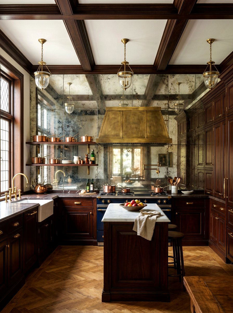 Antique Mirror Kitchen - 30 old world kitchen ideas