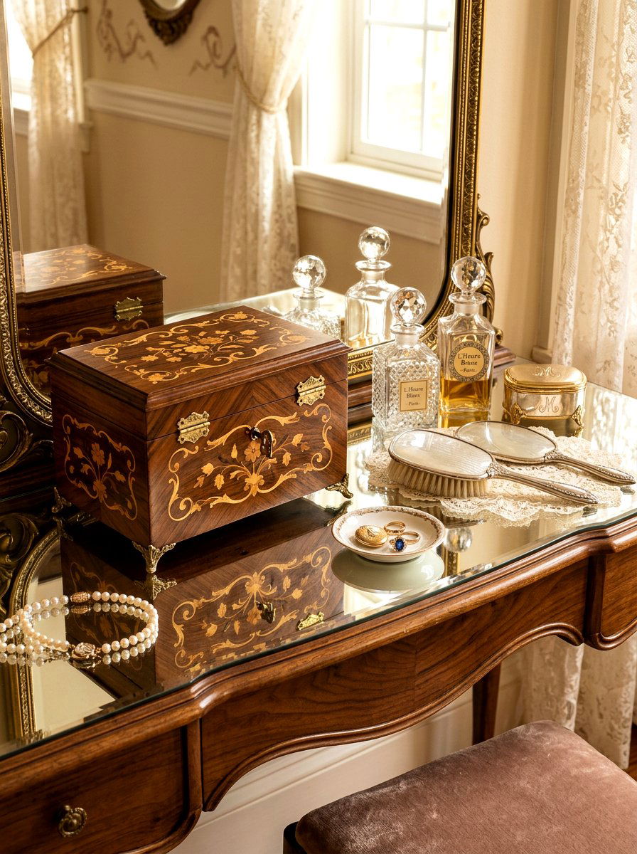 Antique Music Box Vanity Decor - 30 vintage toy decor ideas