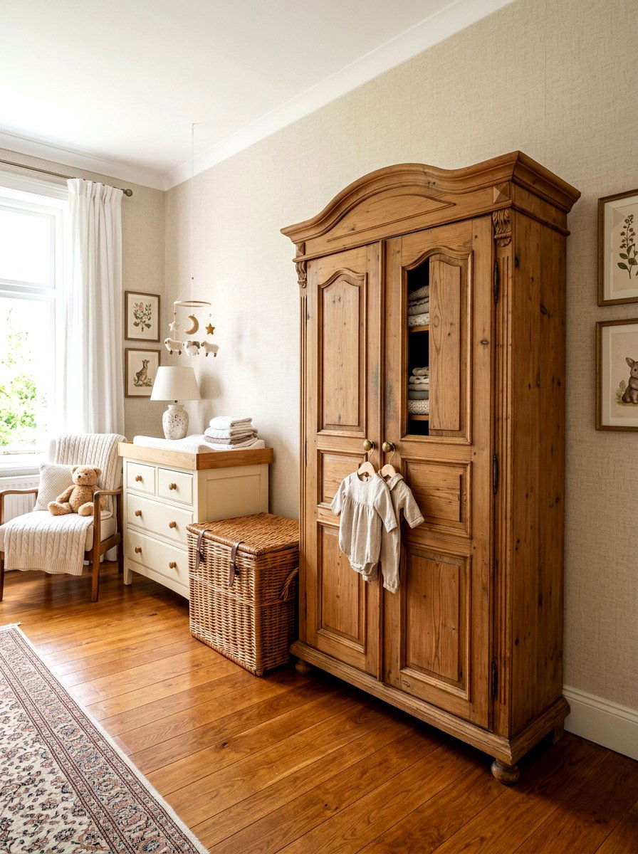 Antique Nursery Wardrobe - 30 gender neutral heirloom nursery ideas