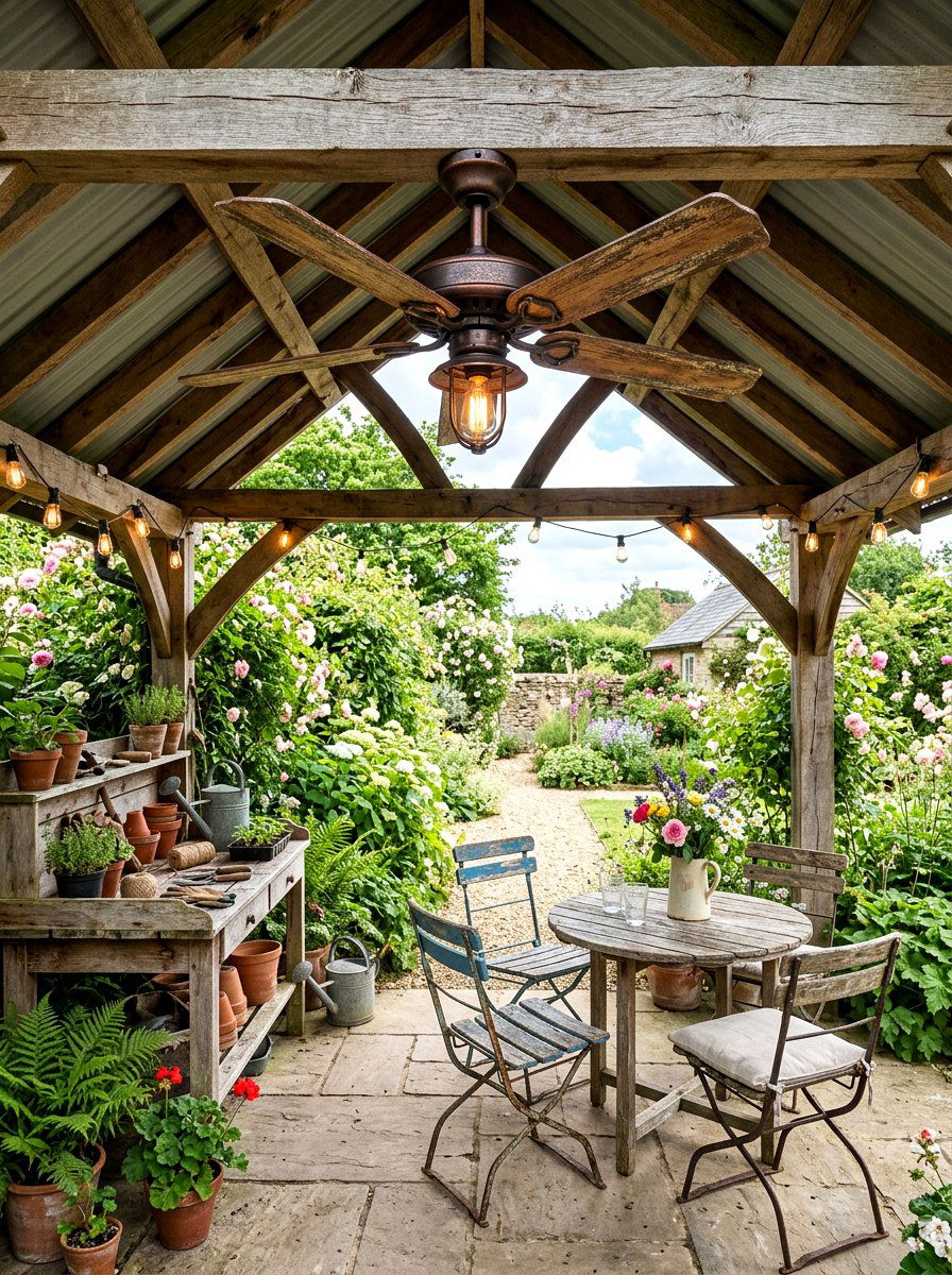 30 Pavilion Ceiling Fan Ideas for Cooler Breezy Comfort