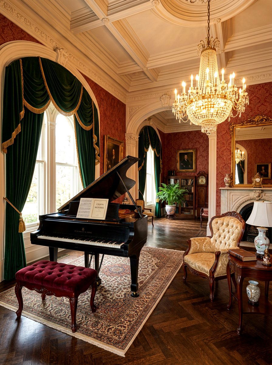 Antique Piano Parlor - 30 analog living room ideas