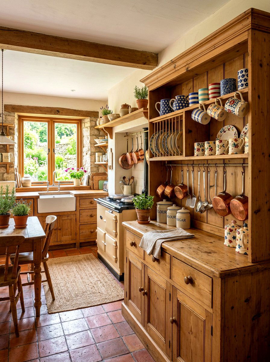Antique Pine Kitchen Dresser - 30 china hutch styling ideas