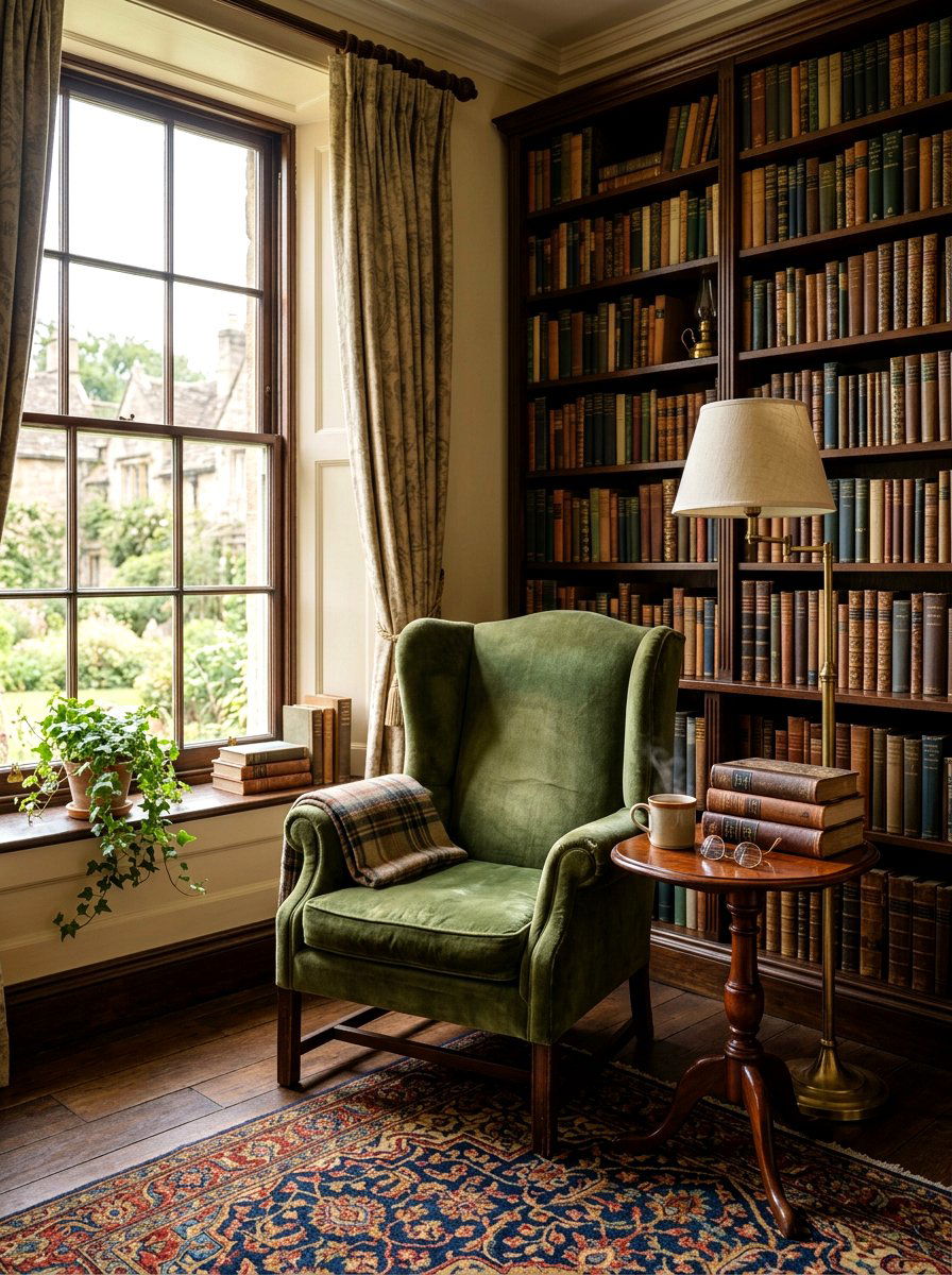 Antique Reading Nook - 30 dark academia room ideas