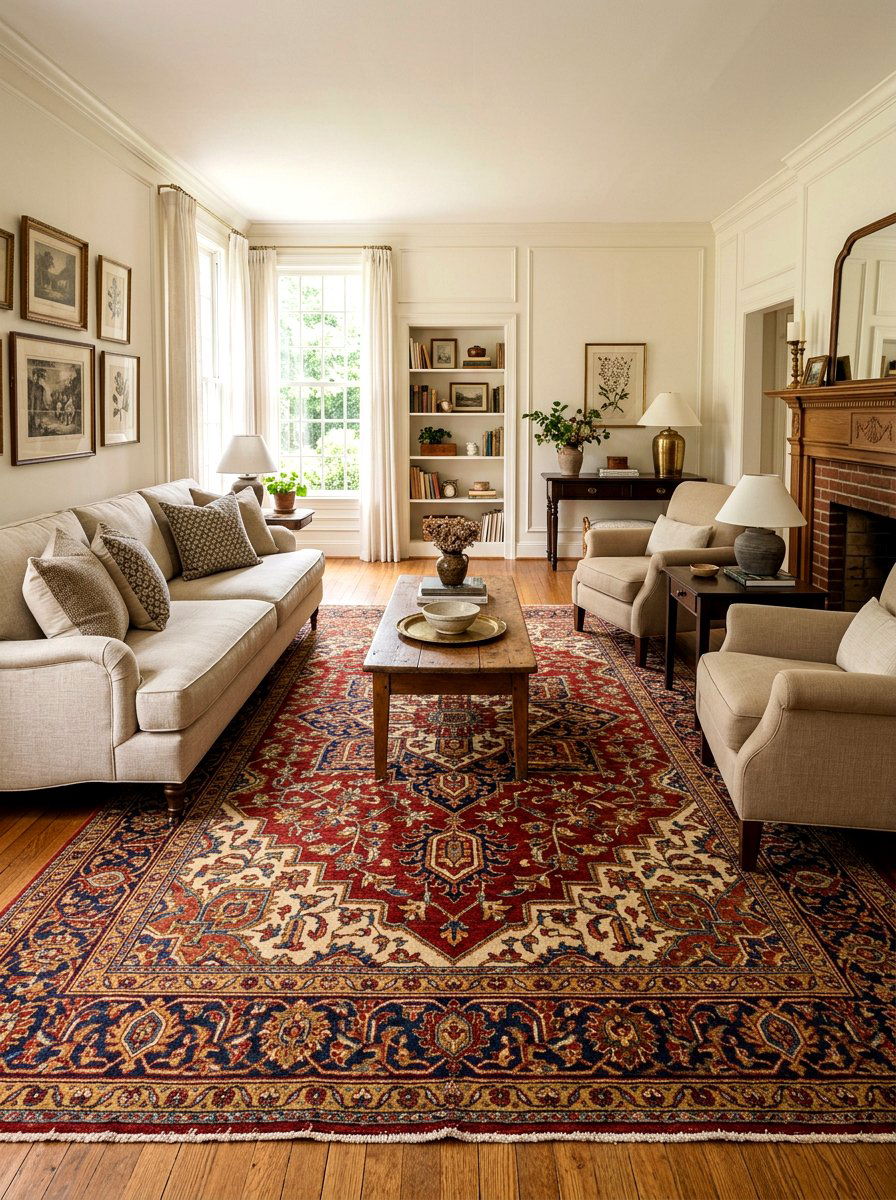 Antique Rug Living Room Styling - 30 classic traditional living room ideas