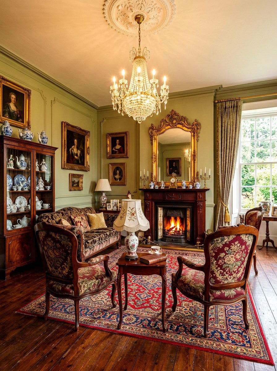 Antique Style Living Room - 30 grandma core living room ideas