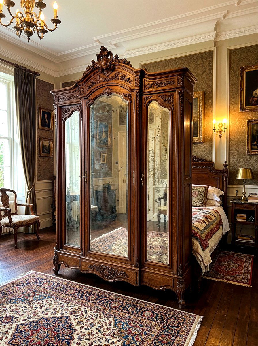 Antique Style Mirrored Closet - 30 mirrored closet ideas