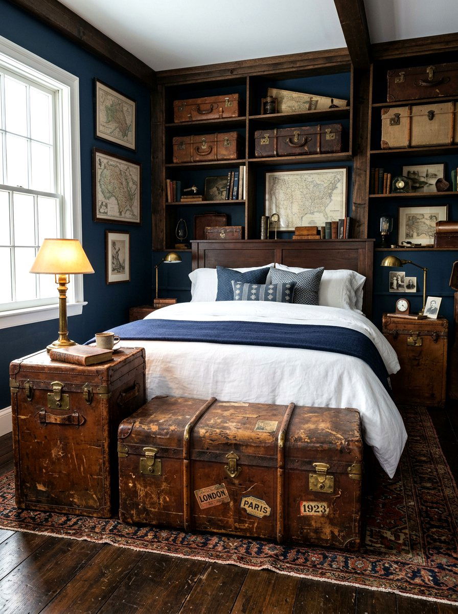 Antique Trunk Storage Room - 30 girl teen room vintage ideas