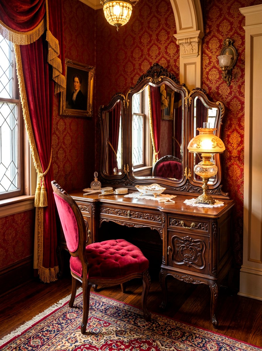 Antique Vanity Nook - 30 vanity nook ideas
