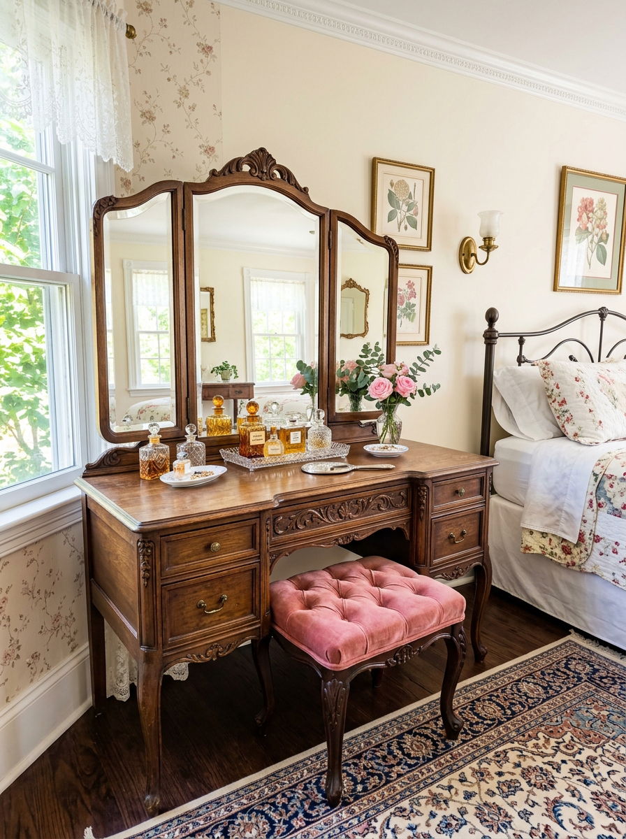 Antique Vanity Table Bedroom - 30 heirloom bedroom decor ideas