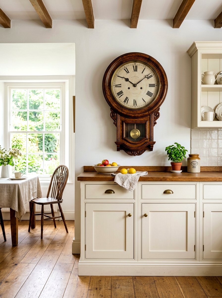 Antique Wall Clocks - 30 heirloom kitchen decor ideas