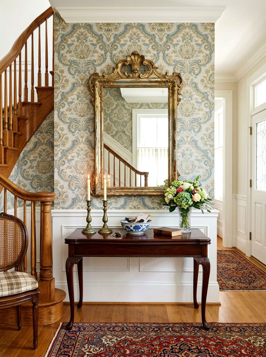 Antique Wall Mirror - 30 foyer mirror wall ideas