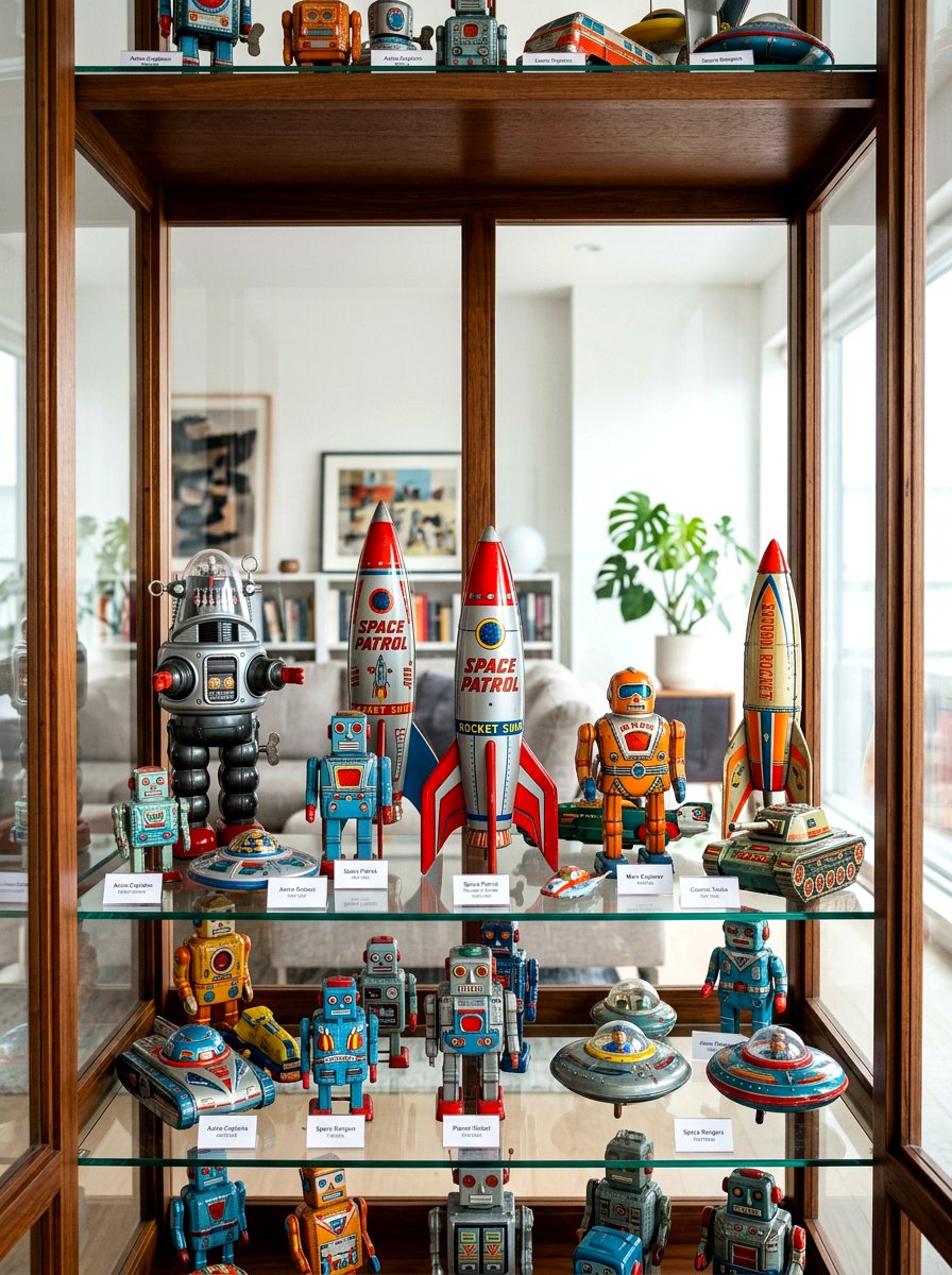 Antique Wind Up Toy Collection - 30 vintage toy decor ideas