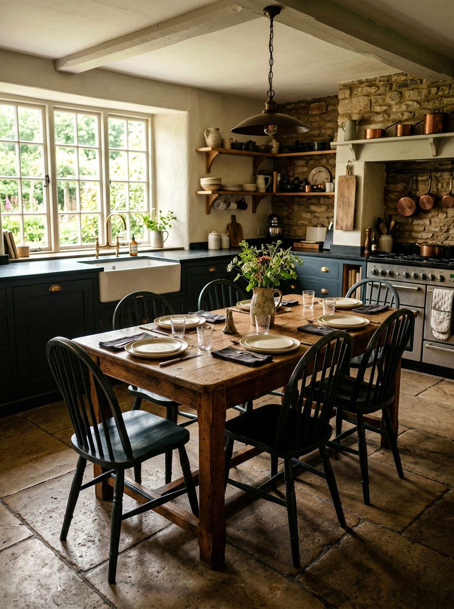 30 moody cottage kitchen ideas: Cozy Up With Dark Warm Character