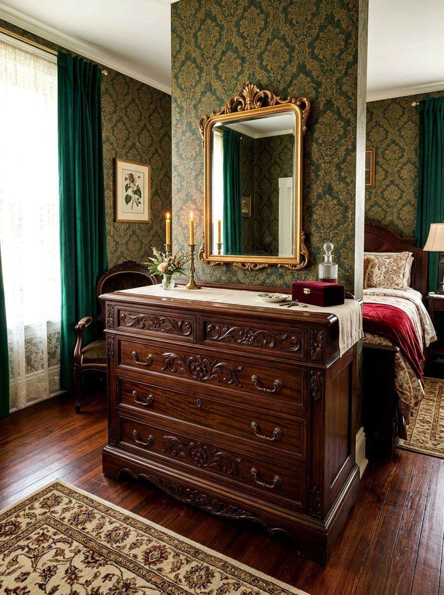 Antique Wood Dresser - 30 guest room dresser ideas