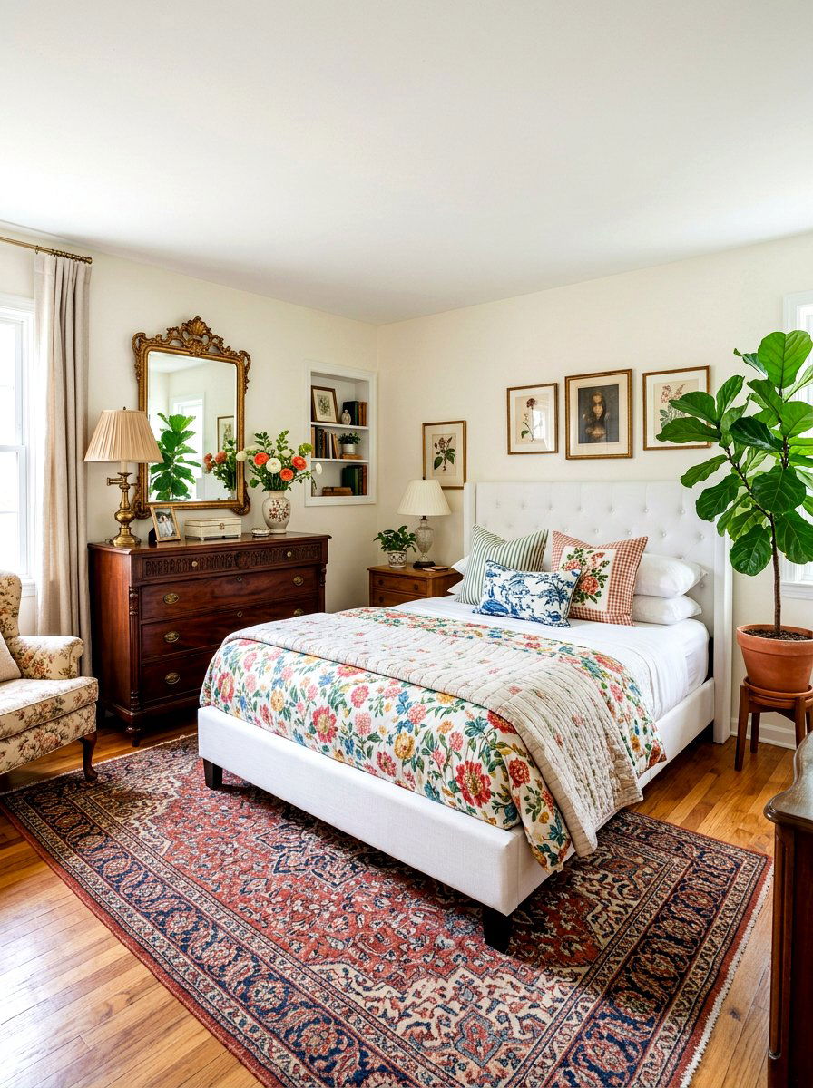 Antique Wood Dresser - 30 grandma chic decor ideas