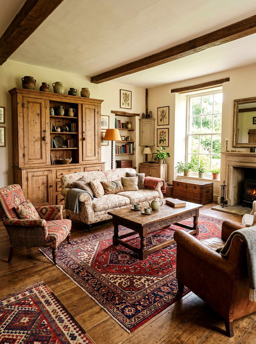 Antique Wood Furniture - 30 rustic living room ideas
