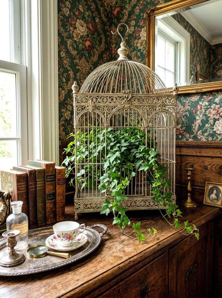 Antique bird cage - 30 flea market decor ideas