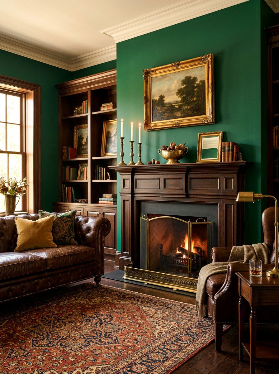 Antique brass accents - 30 mantel shelfie ideas