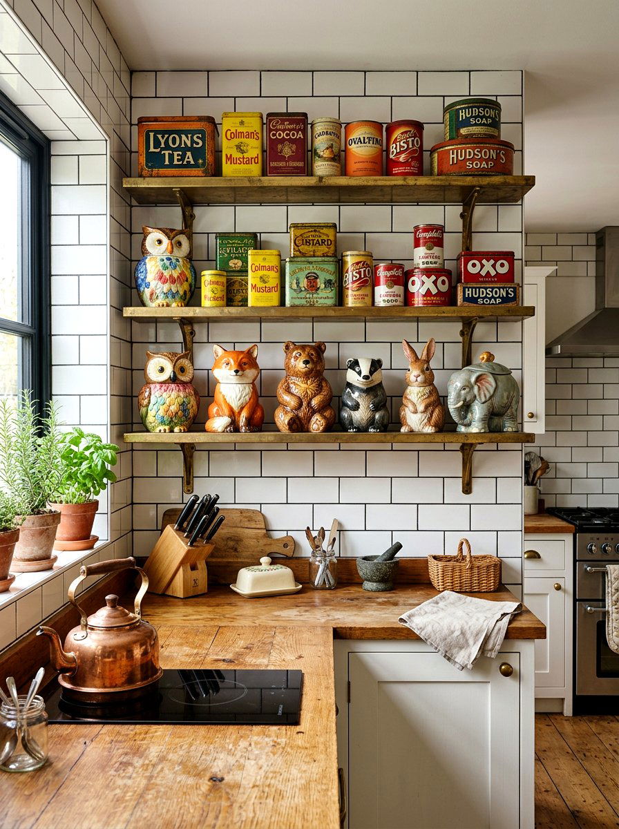 Antique brass display kitchen - 30 circuscore home decor ideas