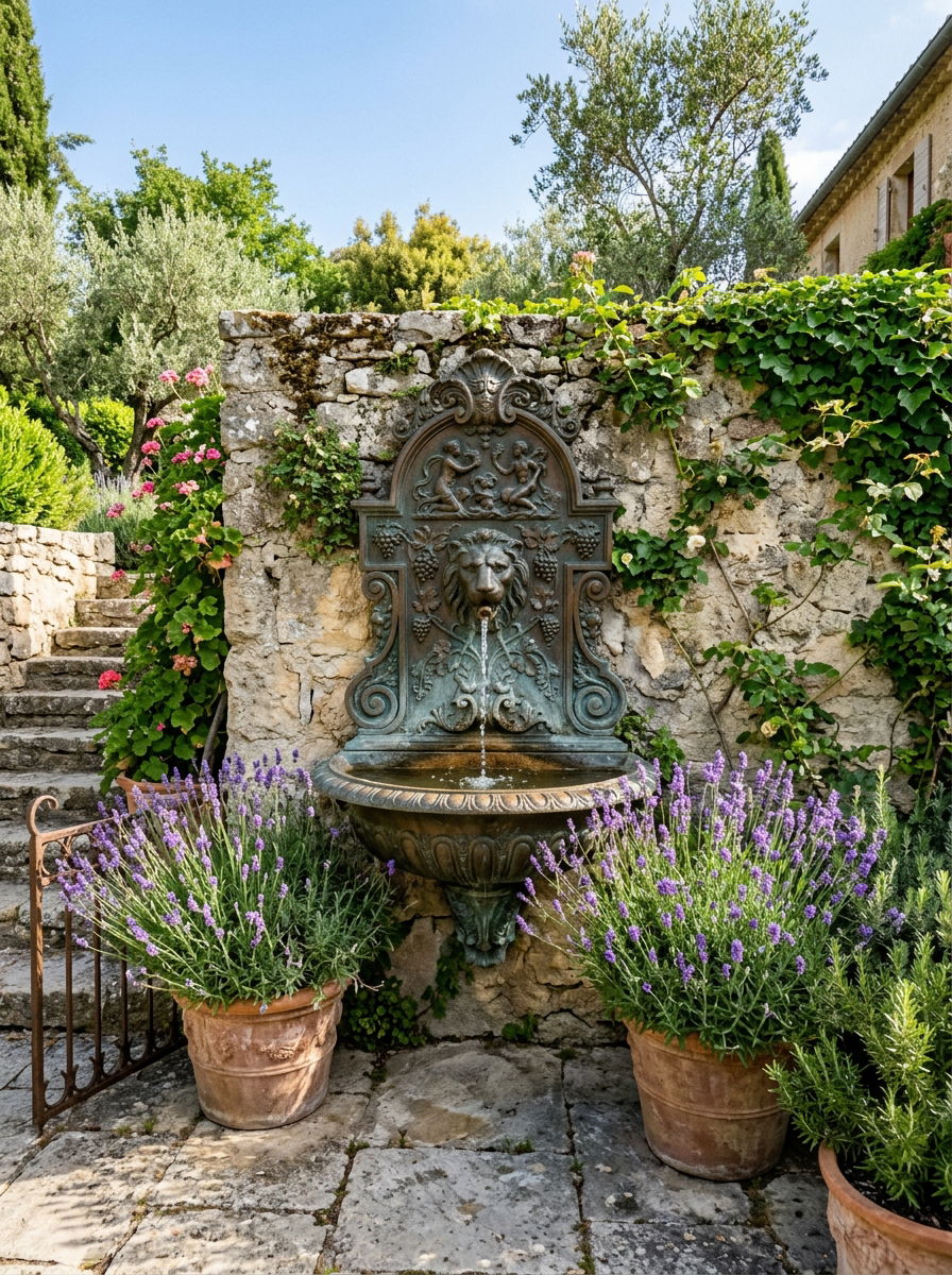 Antique bronze wall fountain - 30 wall fountain ideas