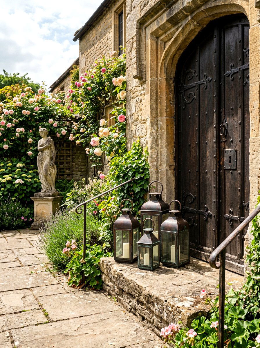 Antique copper lanterns - 30 lantern patio cluster ideas