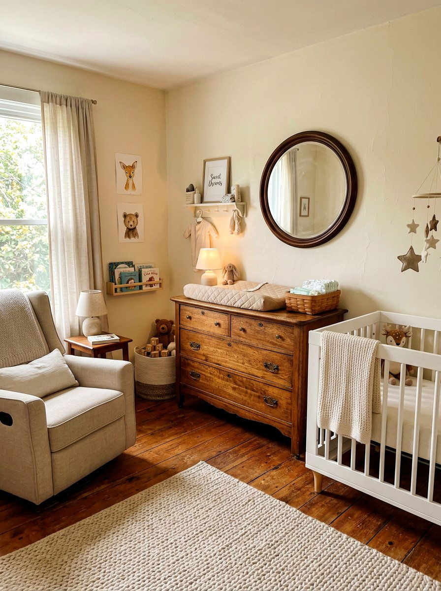 Antique dresser nursery - 30 soft traditional nursery ideas