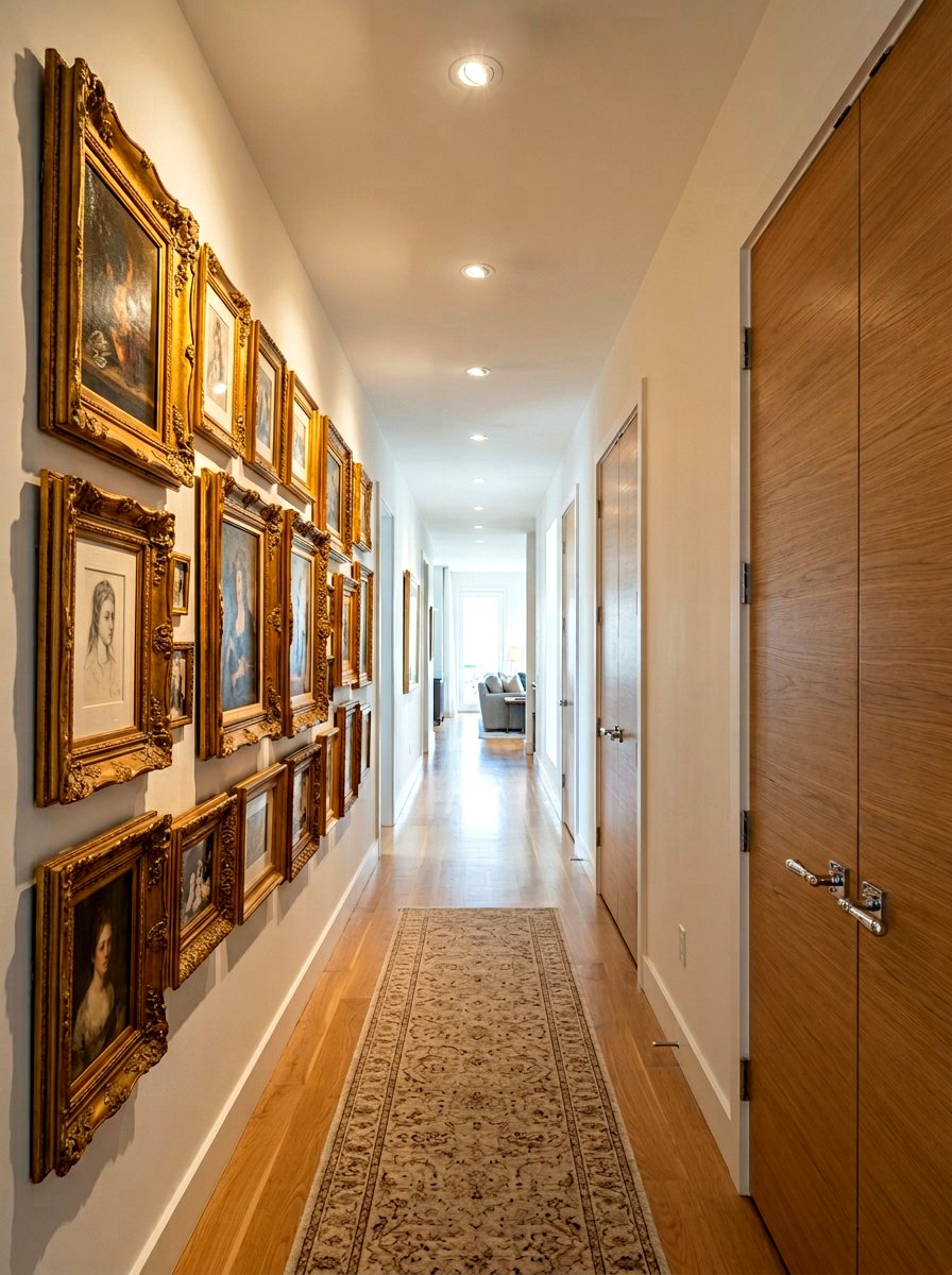 Antique gold and chrome hallway - 30 mixed metal decor ideas