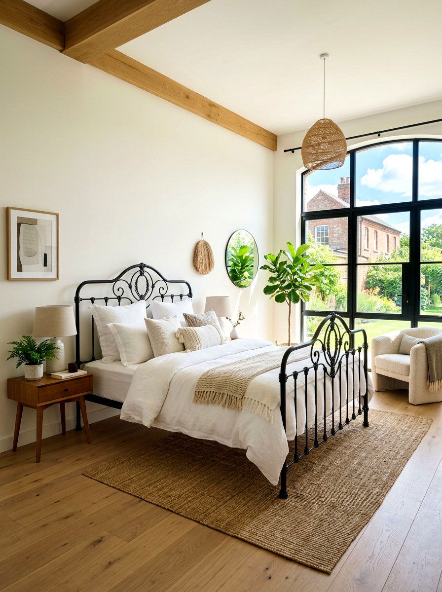 Antique iron bed frame bedroom - 30 heirloom decor ideas