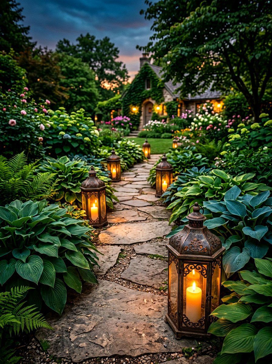 Antique lanterns - 30 vintage garden decor ideas