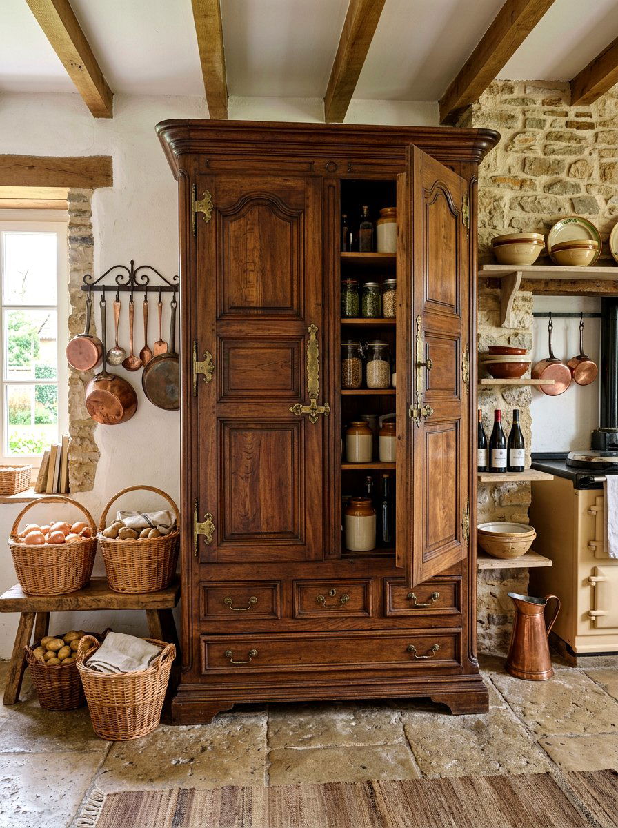 Antique larder cabinet - 30 European unfitted kitchen ideas