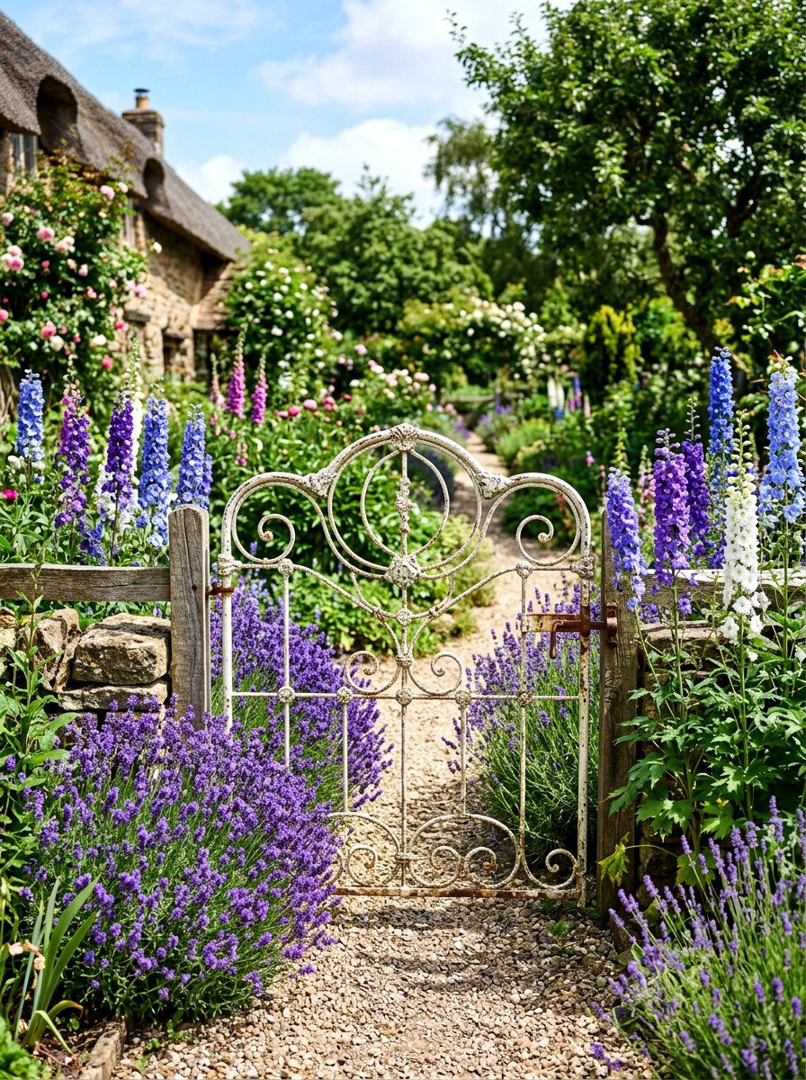 Antique metal bed gate - 30 antique garden gate ideas
