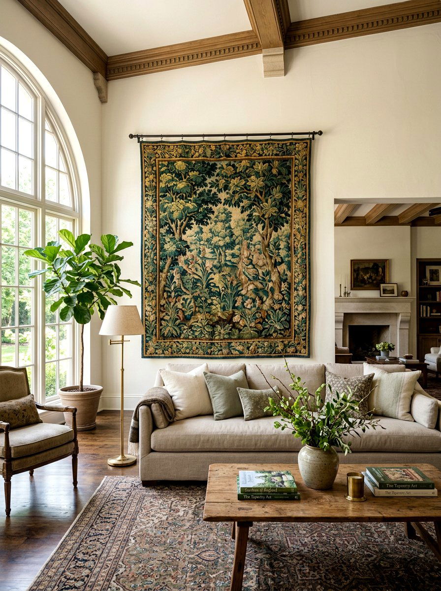 Antique wall tapestry - 30 antique decor styling ideas
