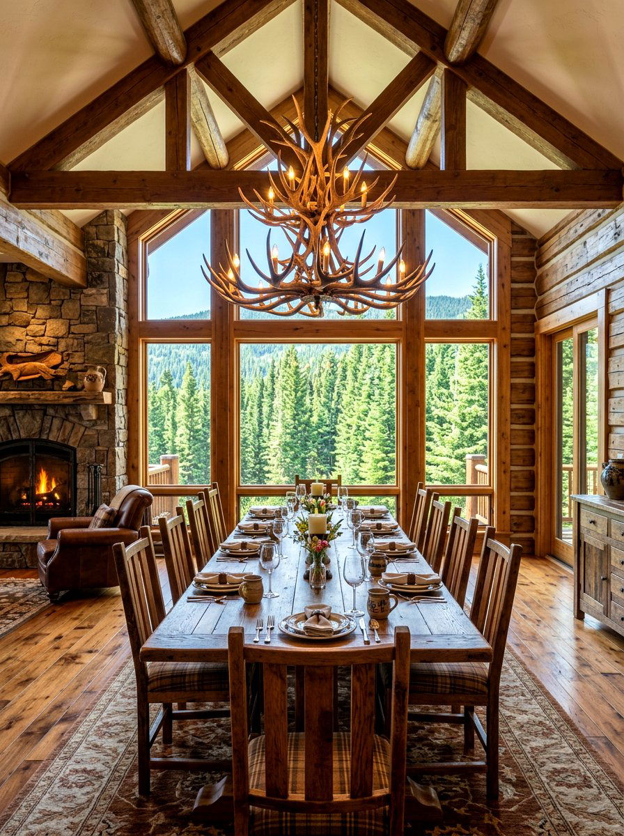Antler Chandelier Lighting - 30 lodge decor ideas