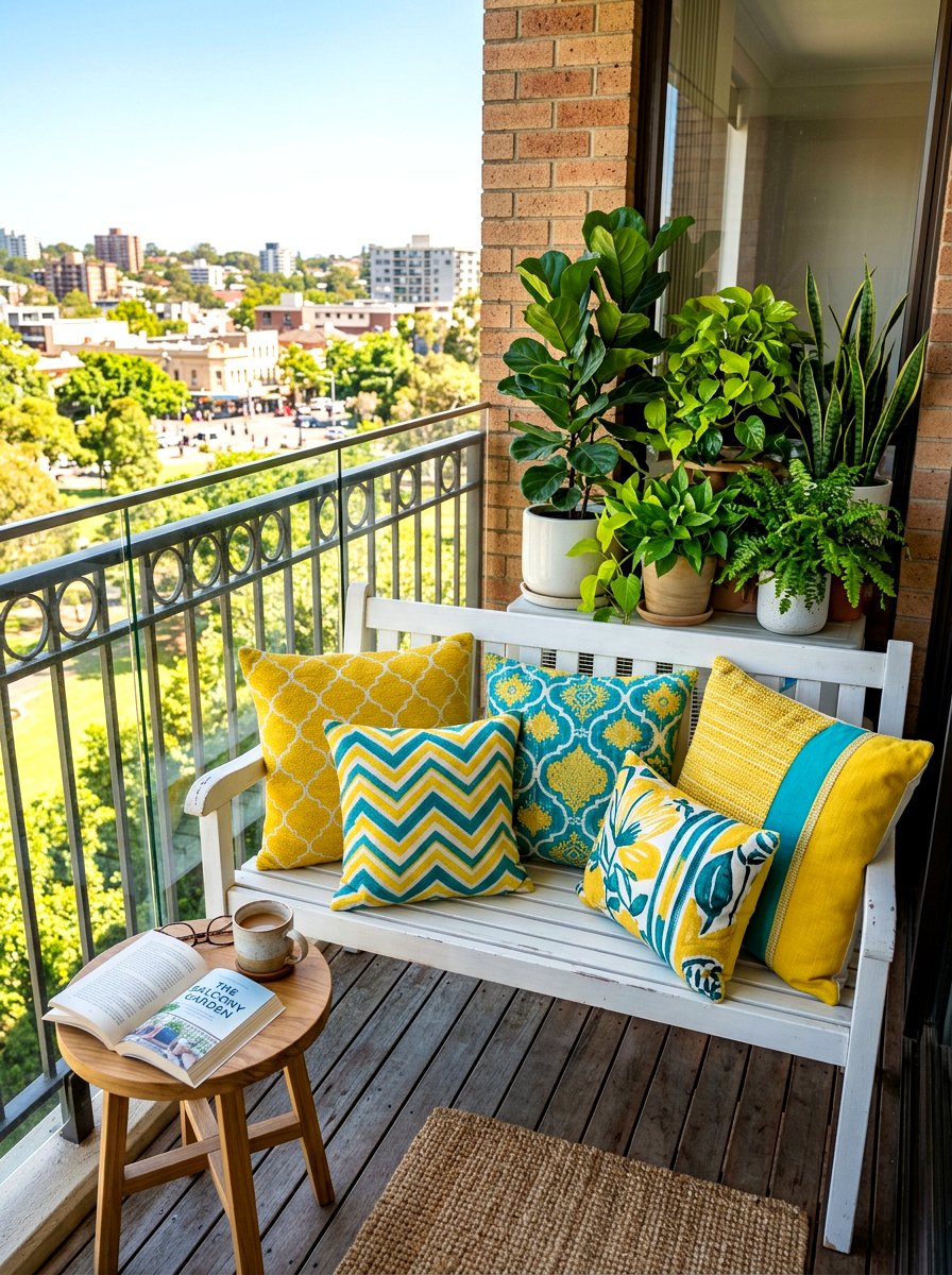 Apartment Balcony Accent Pillows - 30 apartment balcony ideas
