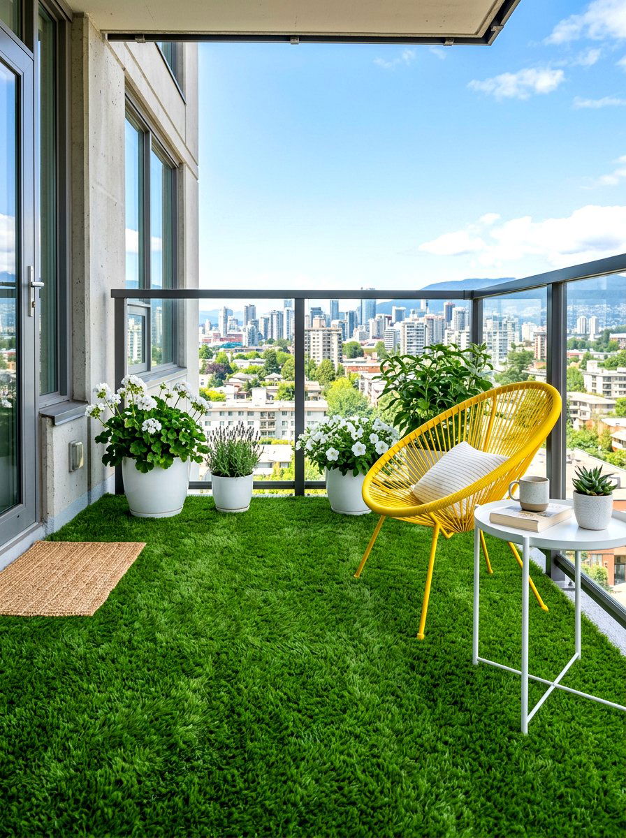 Apartment Balcony Artificial Turf - 30 apartment balcony ideas
