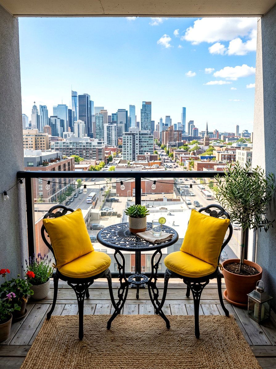 Apartment Balcony Bistro Set - 30 outdoor furniture arrangement ideas