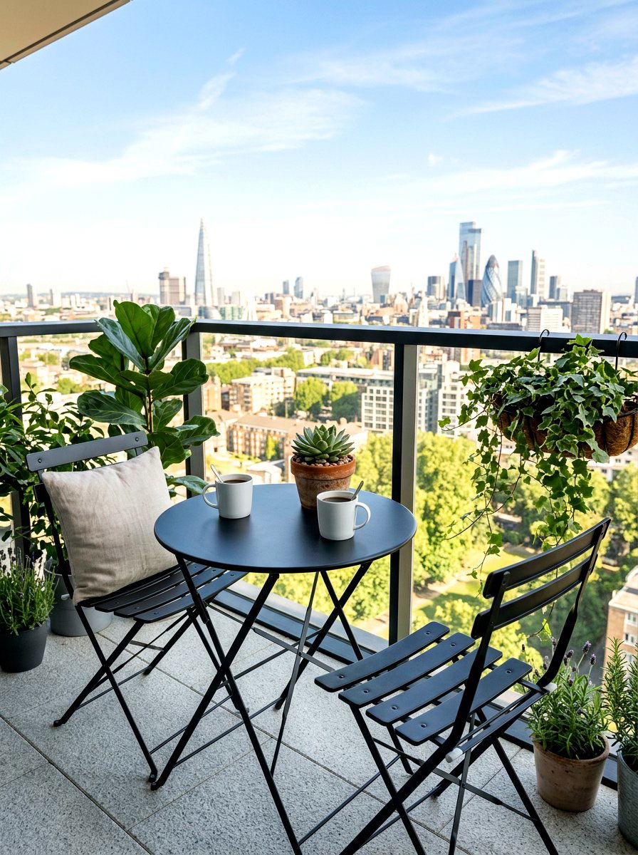 Apartment Balcony Bistro Set - 30 apartment balcony ideas