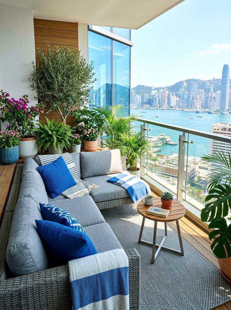 Apartment Balcony Corner Sofa - 30 apartment balcony ideas