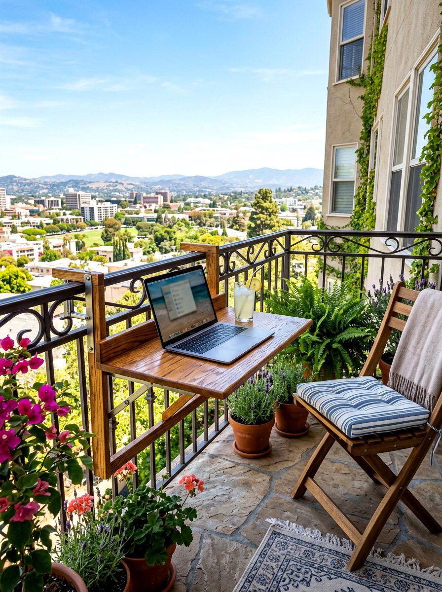 Apartment Balcony Folding Table - 30 apartment balcony ideas