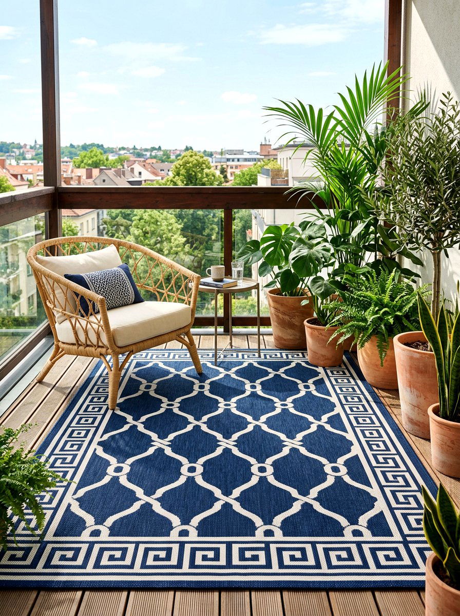 Apartment Balcony Outdoor Rug - 30 apartment balcony ideas