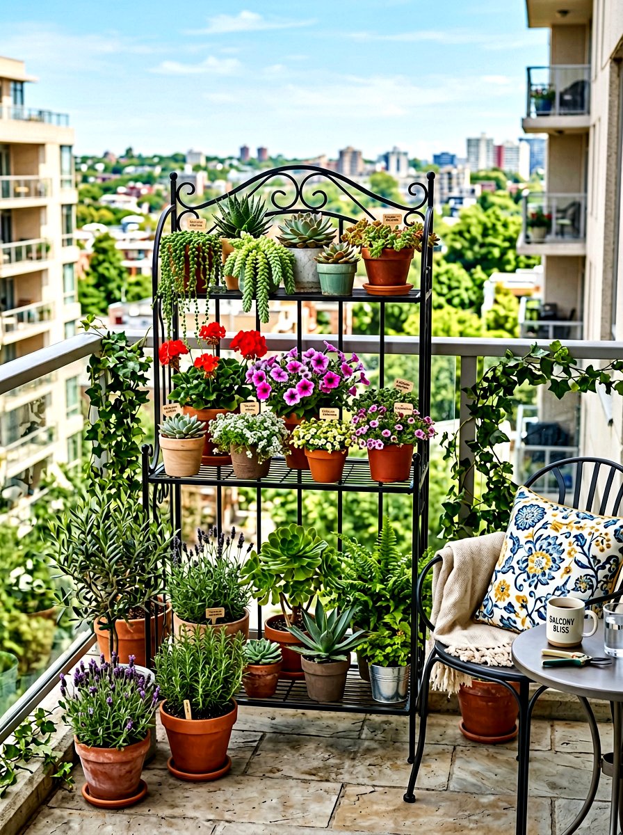 Apartment Balcony Plant Stand - 30 apartment balcony ideas