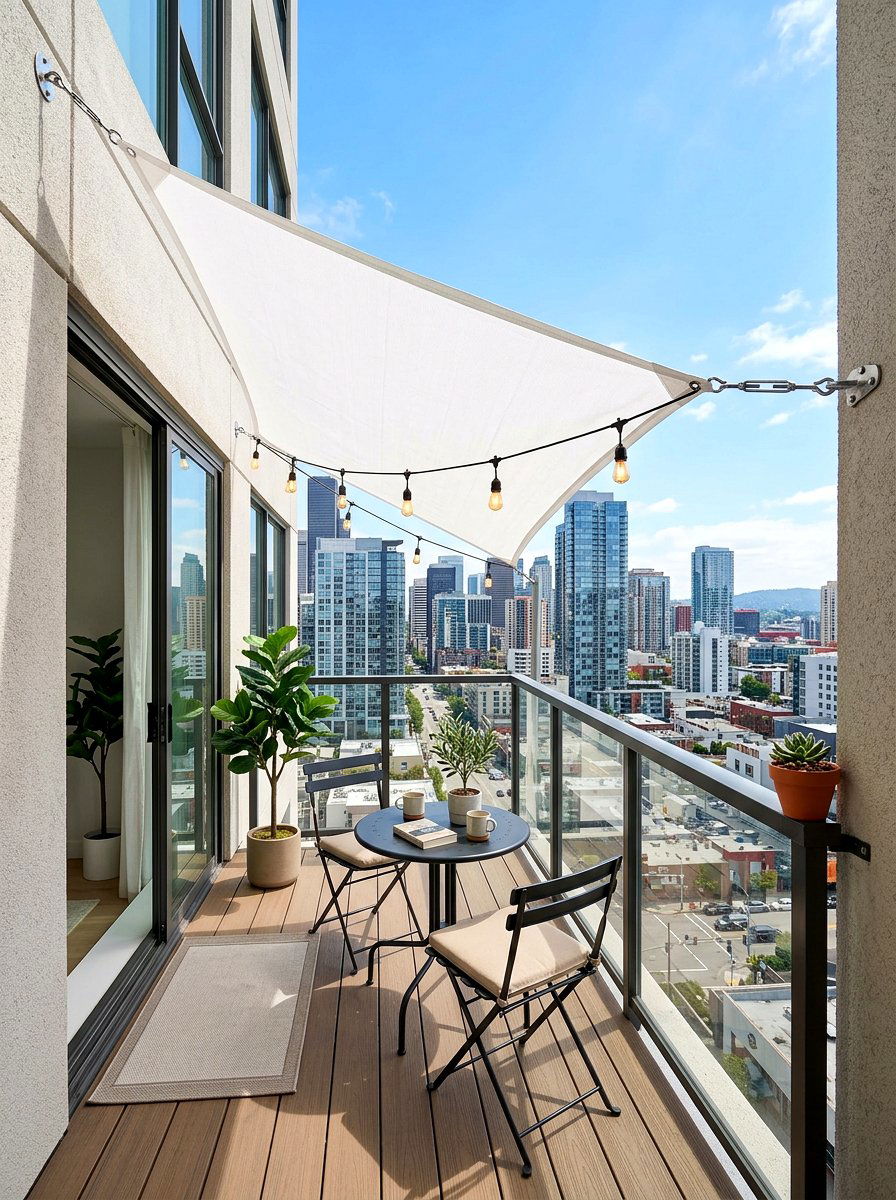 Apartment Balcony Shade Sail - 30 sun sail patio ideas