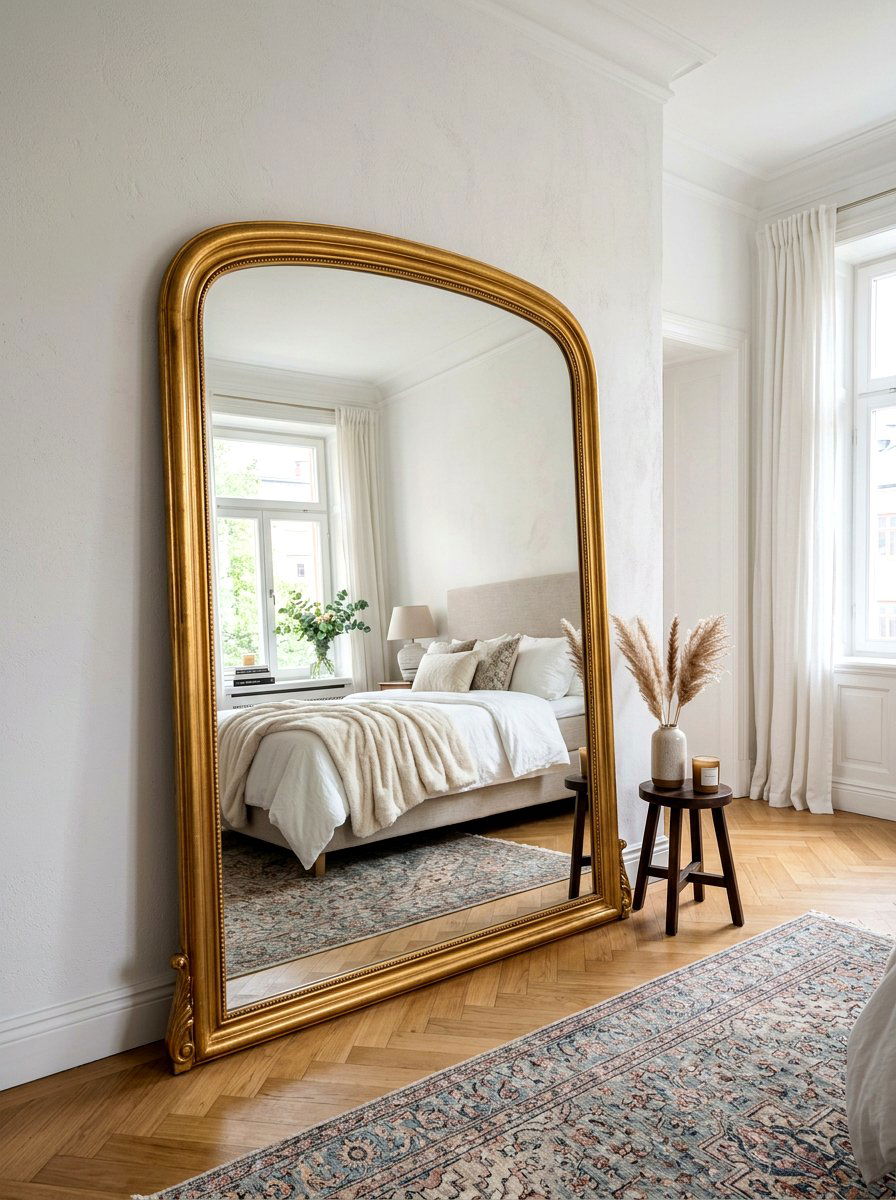 Apartment Floor Mirror - 30 apartment decor ideas