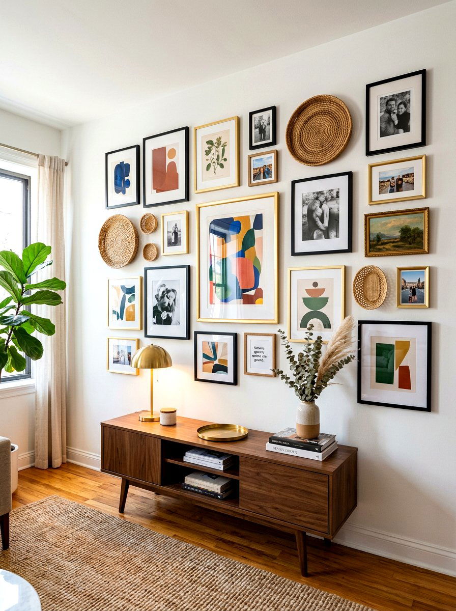 Apartment Gallery Wall - 30 Pinterest apartment decor ideas