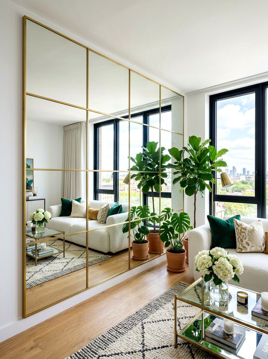 Apartment Mirrored Wall - 30 apartment decor ideas