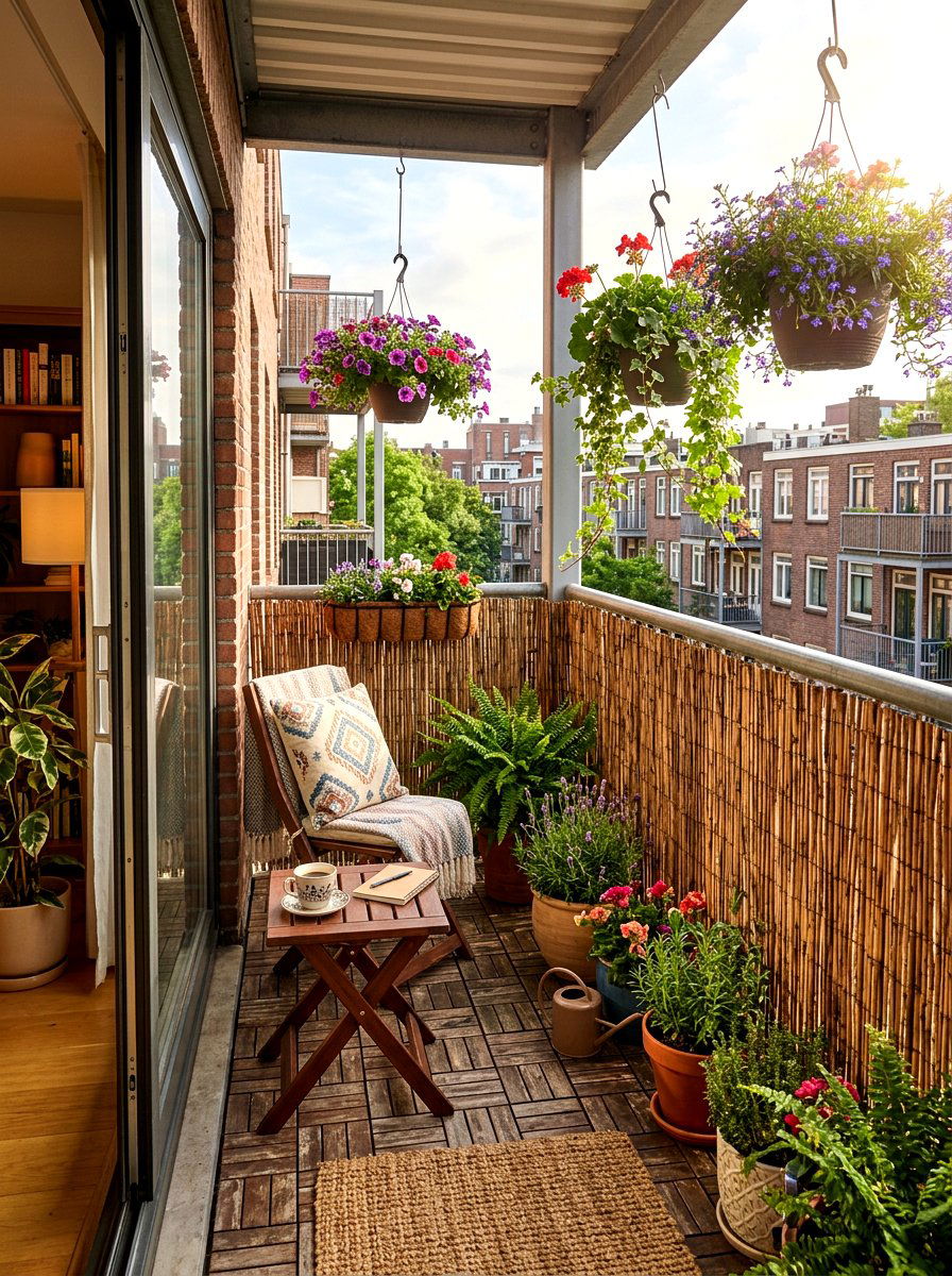 Apartment Patio Privacy Shield - 30 reed fence ideas