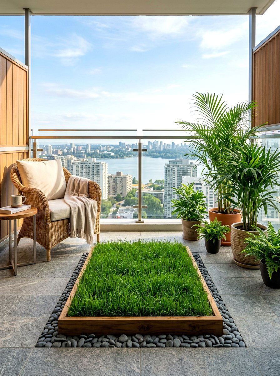 Apartment dog grass pad - 30 balcony pet potty area ideas