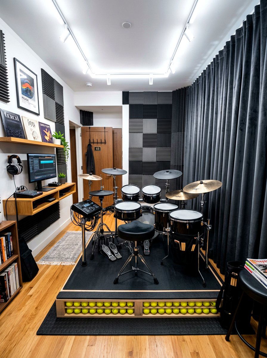Apartment drum room - 30 drum room ideas