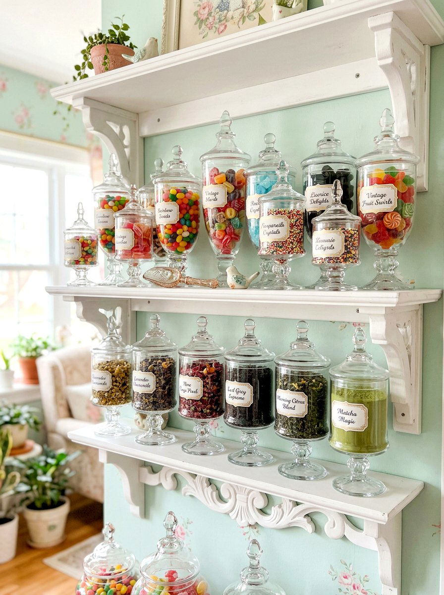 Apothecary Glass Jar - 30 glass jar pantry ideas